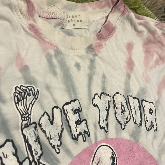 Vintage Style Distressed Urban Nation Tie Dye Long sleeve Size Xs - Picture 3 of 3